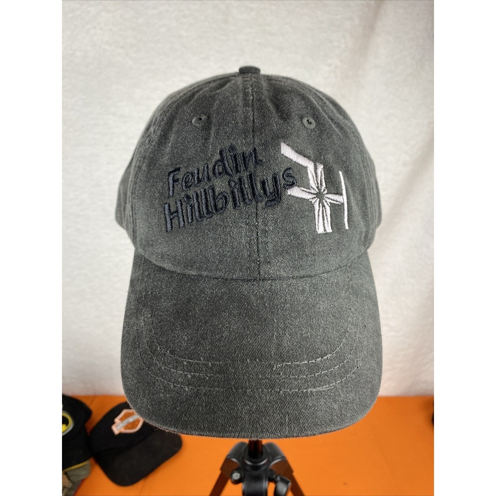 Feudin Hillybillys Hat Cap Adjustable Strap Embroidered Logos New‎ Fishing Hunt